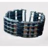Pulsera bike ancha acero goma 3cm | Bisujoya - Hombre estilo rebelde