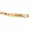 Pulsera personalizada Barcelona oro 14K | Bisujoya - Hombre recuerdo único