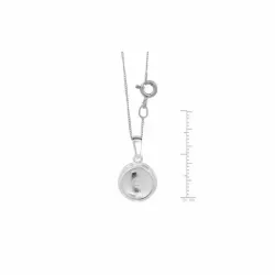Collar plata 925 cristales blanco negro 45cm | Bisujoya