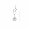 Collar plata 925 cristales blanco negro 45cm | Bisujoya