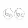 Pendientes aro love plata 925 2,9cm | Bisujoya