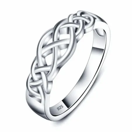 Anillo celta plata 925 diseño tradicional | Bisujoya