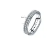 Anillo sin fin plata 925 circonias | Bisujoya