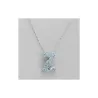 Collar letra Z plata 925 topacio azul | Bisujoya