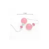 Pendientes plata 925 piedra rosa 10mm | Bisujoya