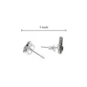 Pendientes cruz plata 925 marcasitas 10mm | Bisujoya