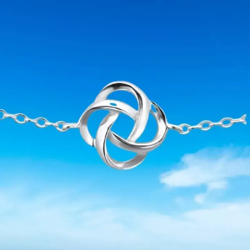Pulsera celta plata 925 alargue 17,5cm | Bisujoya