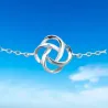 Pulsera celta plata 925 alargue 17,5cm | Bisujoya