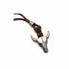 Collar cráneo toro zamak piel ajustable - Bisujoya