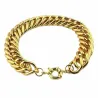 Pulsera de eslabones anchos en acabado dorado, cadena de 22,5 cm con cierre de langosta.