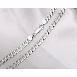 Cadena acero chapado plata 90cm 7mm ancho - Bisujoya