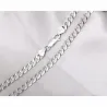 Cadena acero chapado plata 90cm 7mm ancho - Bisujoya