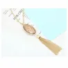 Collar piedras naturales borla 64cm | Bisujoya