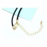 Collar dorado doble círculo 80cm | Bisujoya