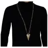 Collar Triangular con Acabado Oro Antiguo | Un Acierto Seguro