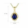 Collar cristal azul circonias 40cm | Bisujoya