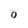 Anillo negro acero inoxidable hombre | Bisujoya